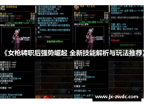 《女枪转职后强势崛起 全新技能解析与玩法推荐》